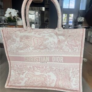 Dior Pink Toile de Jouy Signature Tote Bag